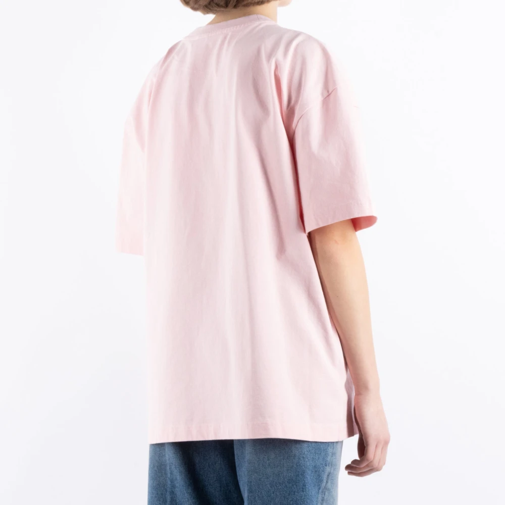Acne Studios Roze Katoenen T-Shirt Cl0333 Pink Dames