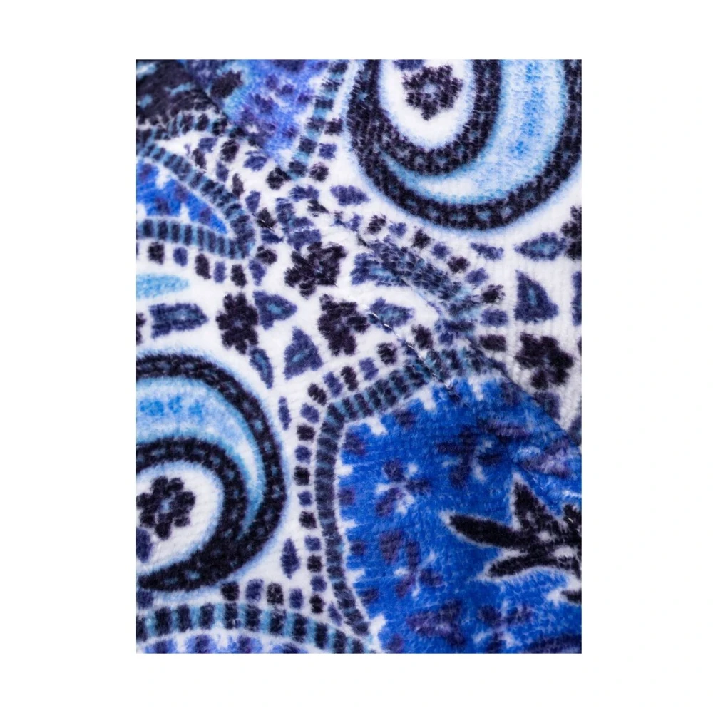 ETRO Blauwe Paisley Print Katoenen Badjas Blue Dames