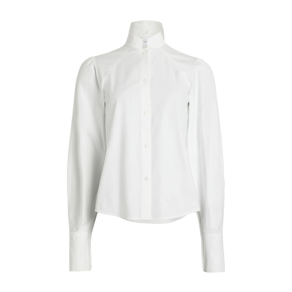 Patou Biologisch katoenen hoge hals shirt White Dames