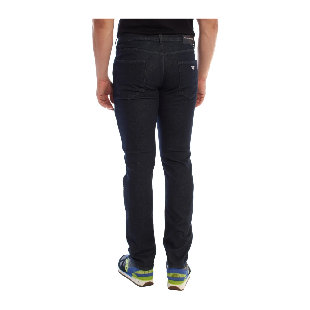 Emporio Armani Slim Fit Donkere Denim Jeans Blue Heren