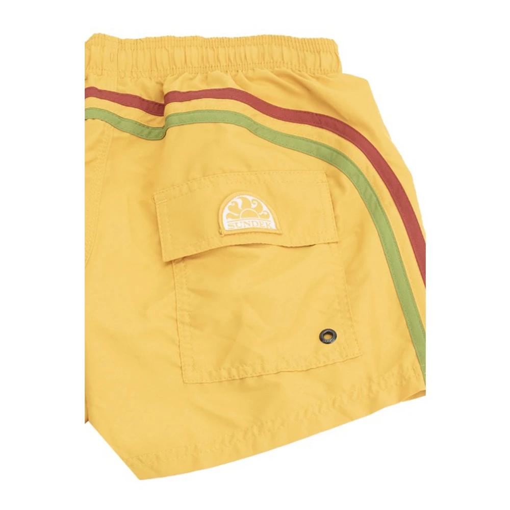 Sundek Heren zwemshorts met vetersluiting Yellow Heren