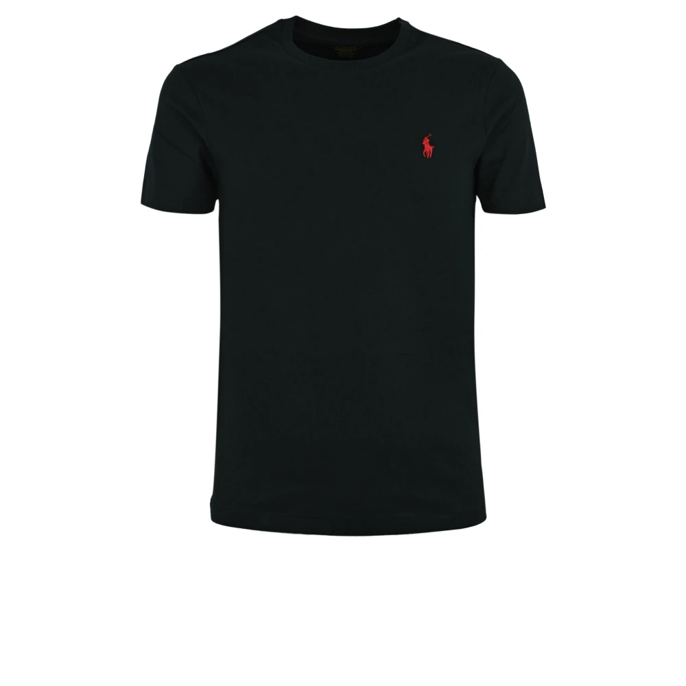Ralph Lauren Zwarte Katoenen T-shirt Slim Fit Black Heren