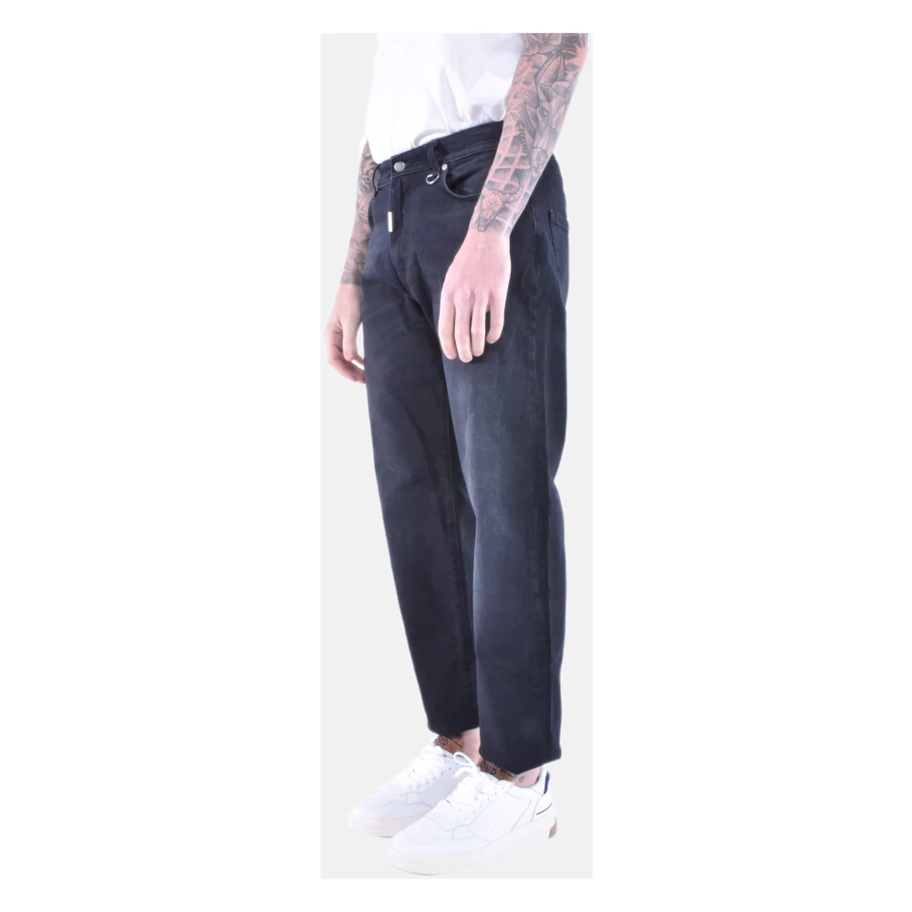 Represent Vintage Zwarte Baggy Denim Jeans Black Heren