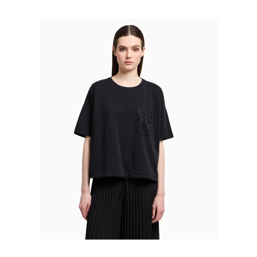Emporio Armani Stijlvolle Sweatshirts en Hoodies Black Dames
