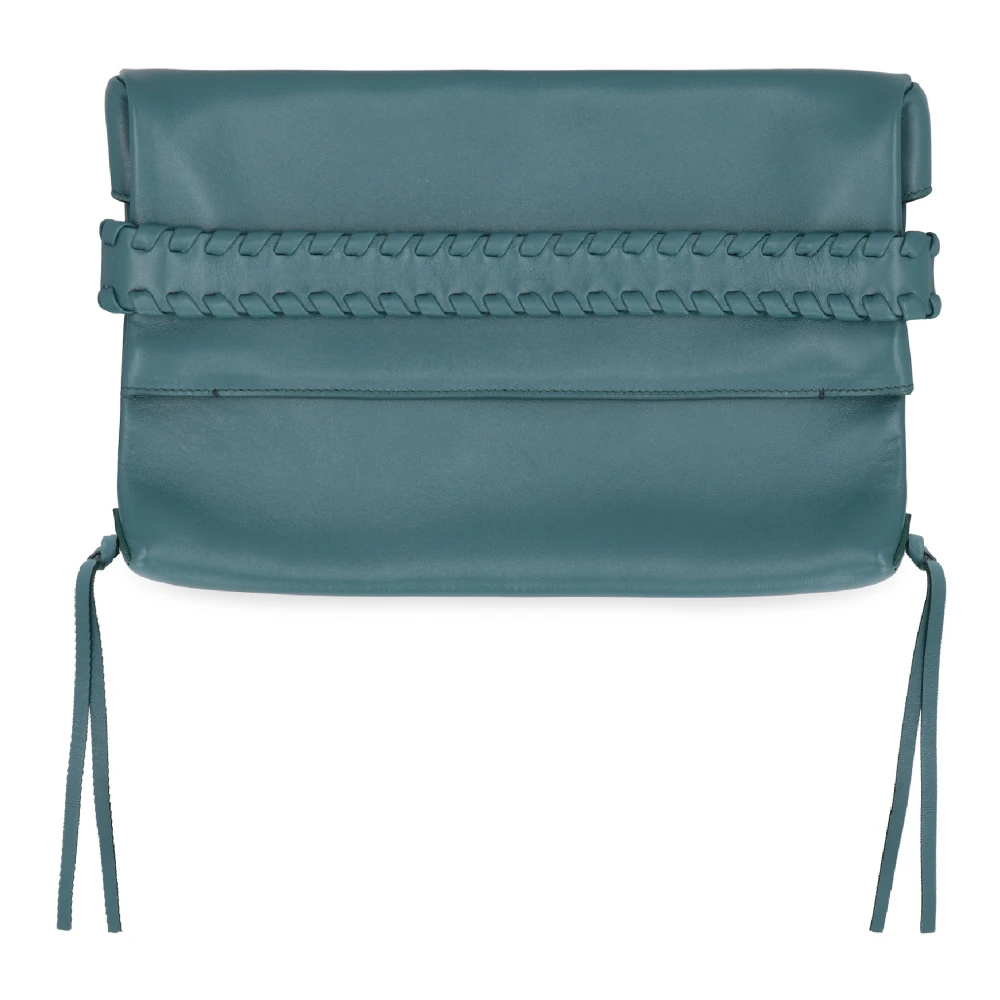 Chloé Leren Clutch Tas Green Dames
