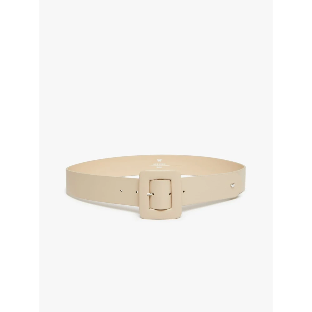 Max Mara Weekend Vlinder Leren Riem Beige Dames