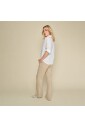 pantalon-evase-camel-en-tissu-fil-a-fil