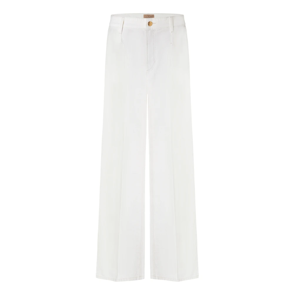 Cambio Women's White Stylish Alina Jeans - Wide Jeans - Xl L32 - Jeans