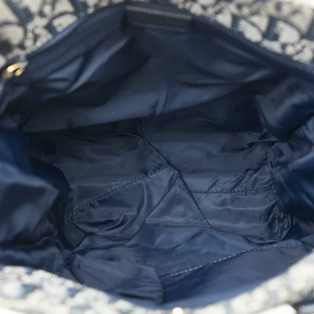 Dior Vintage Pre-owned Canvas handbags Blue Dames
