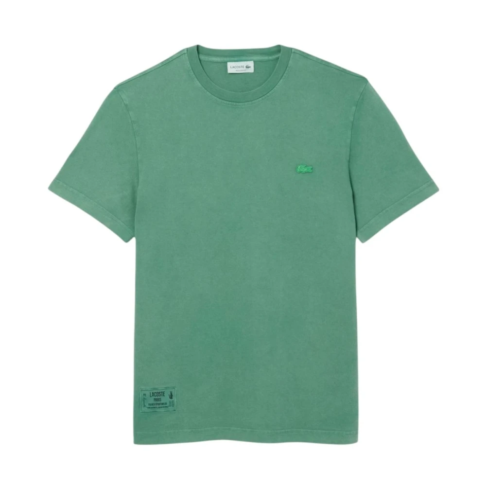 Lacoste Men's Green T-Shirts,, Classic Crocodile Logo T-Shirt Medium