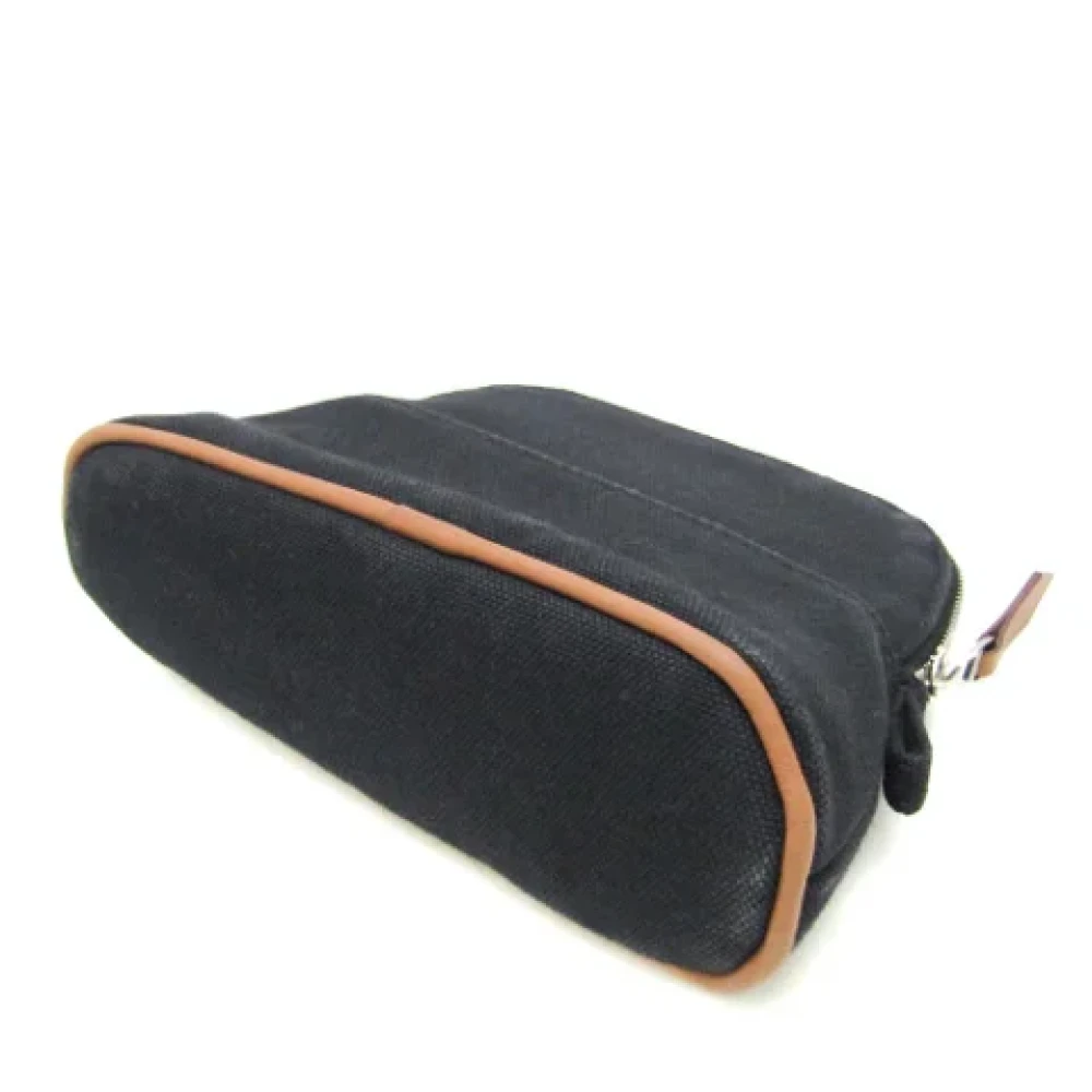 Hermès Vintage Pre-owned Leather clutches Black Dames