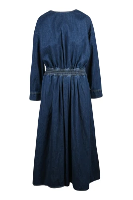 Lång klänning i denim