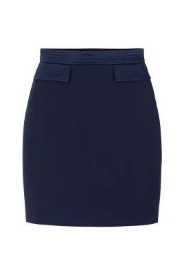 Minikjol i dubbellager stretch crêpe och satin