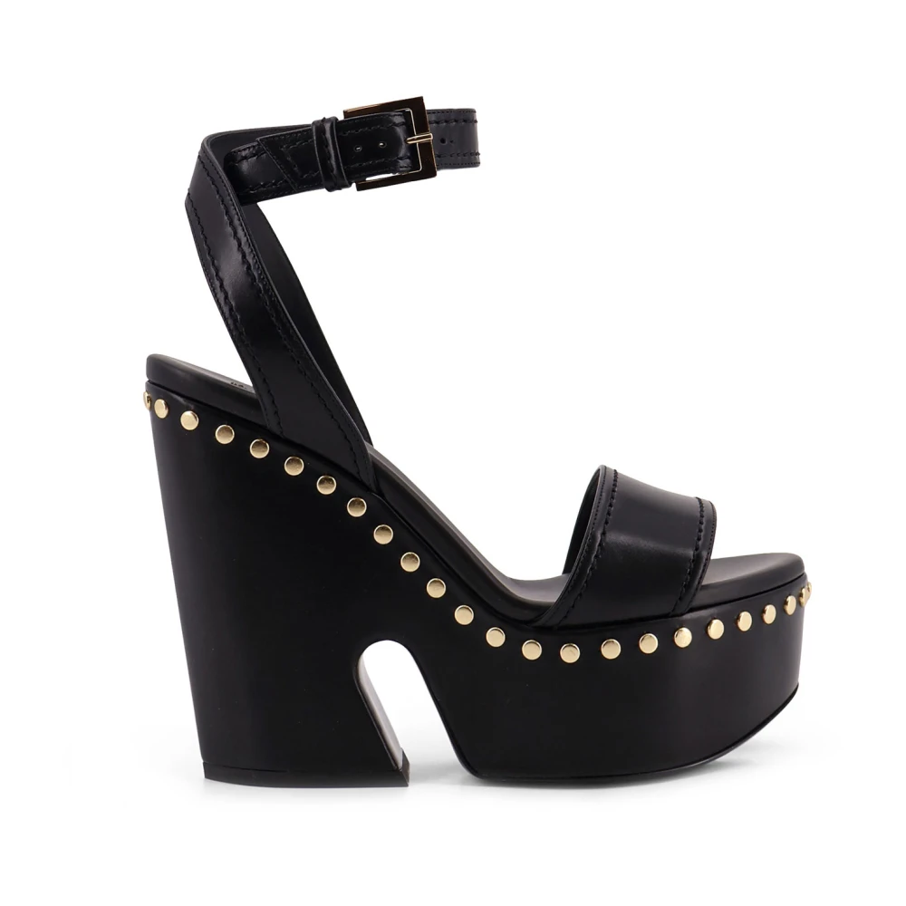 Givenchy Women's Black Clog Platform Sandals