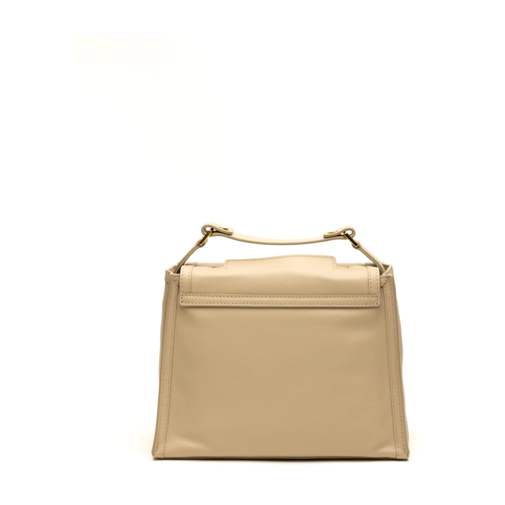 Orciani Ivoor Leren Handtas Beige Dames