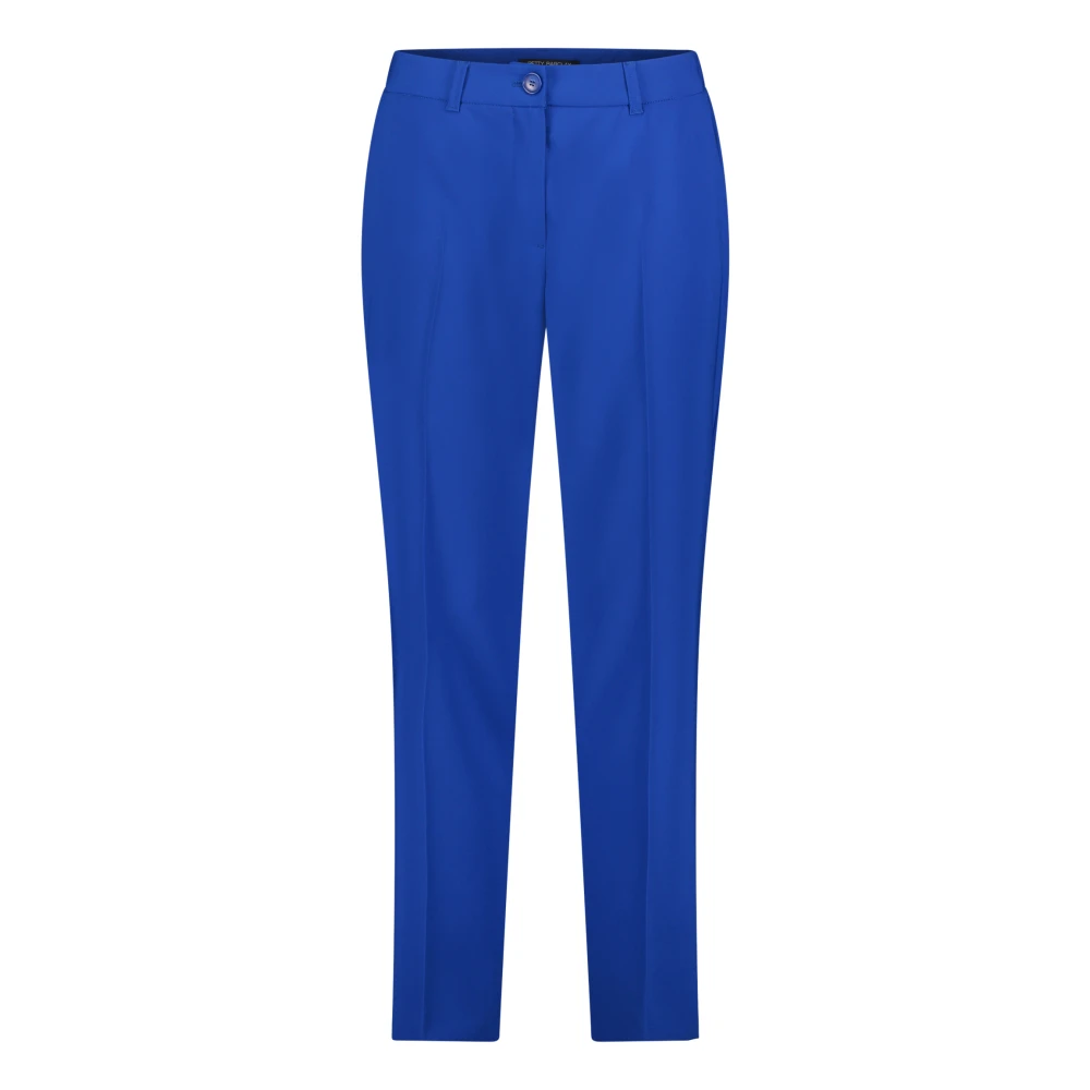 Betty Barclay Klassieke zakelijke broek met vouw Blue Dames