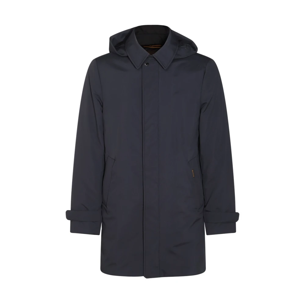 Moorer Navy Blue Capuchon Ritsjas Blue Heren