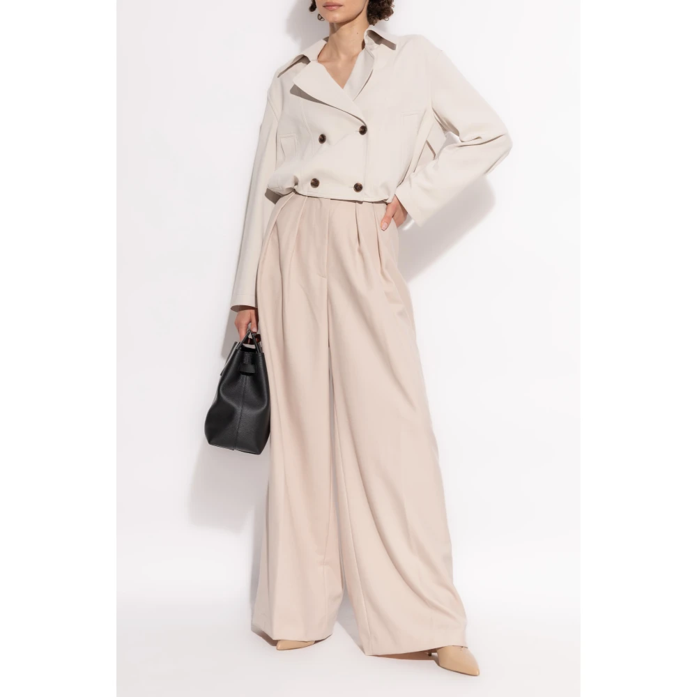 Theory Dubbelbreasted jas Beige Dames