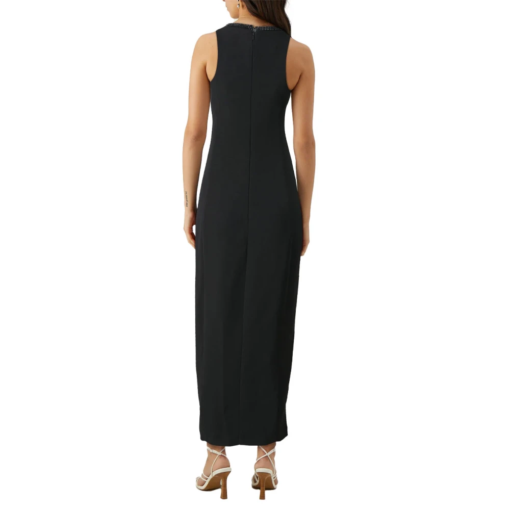 pinko Elegante Viscose Jurk met Glamoureuze Details Black Dames