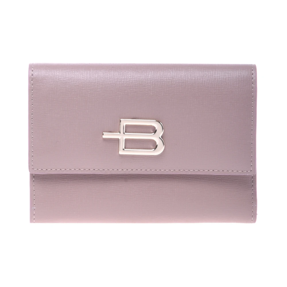 Baldinini Wallet in taupe saffiano leather Pink Dames