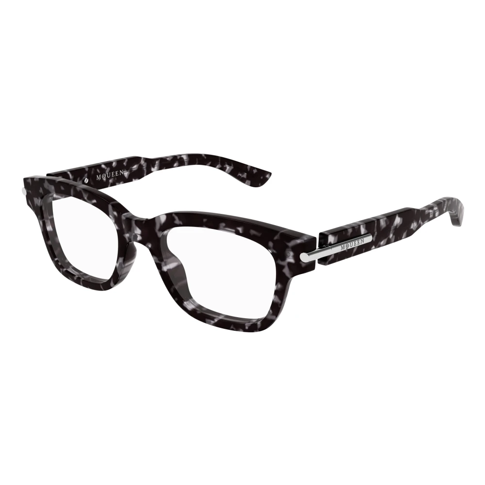 Alexander Mcqueen Unisex Multicolor Glasses, 52 Mm, Stylish Eyeglasses In Black