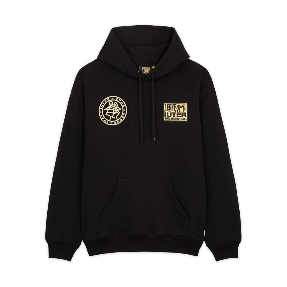 Iuter Zwarte Katoenen Hoodie Leone Black Heren