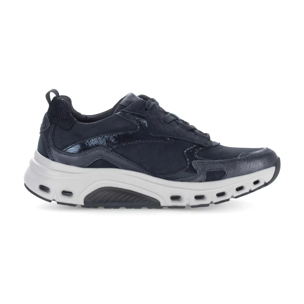 Gabor Blauwe Rollende Wandelsneaker Vrouwen Dames Schoenen