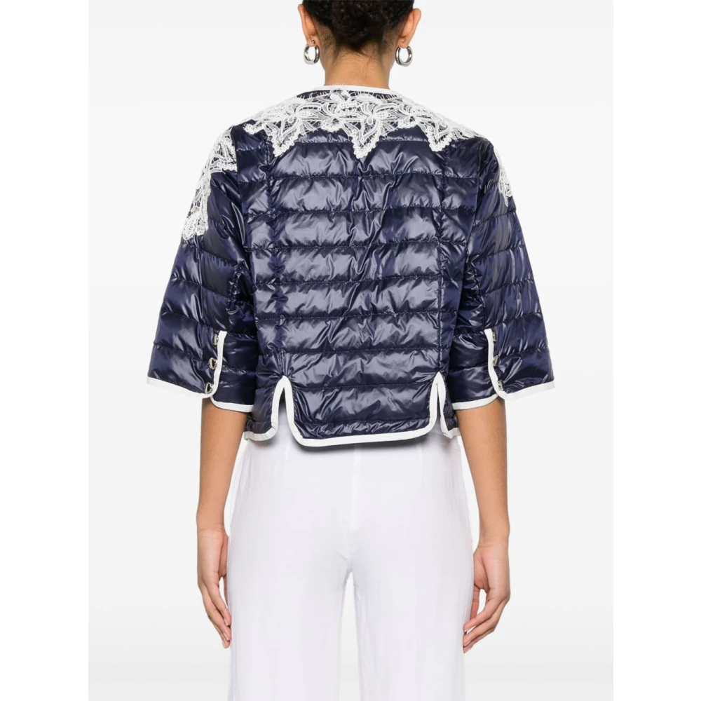 Ermanno Scervino Blauwe Jas met Drukknopen Blue Dames