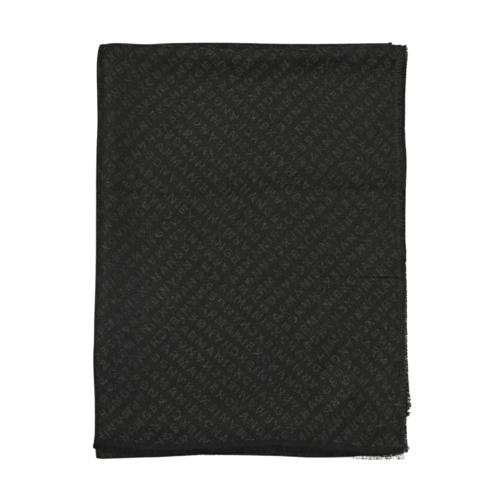 Armani Exchange Herren Schwarz Gemusterter Schal