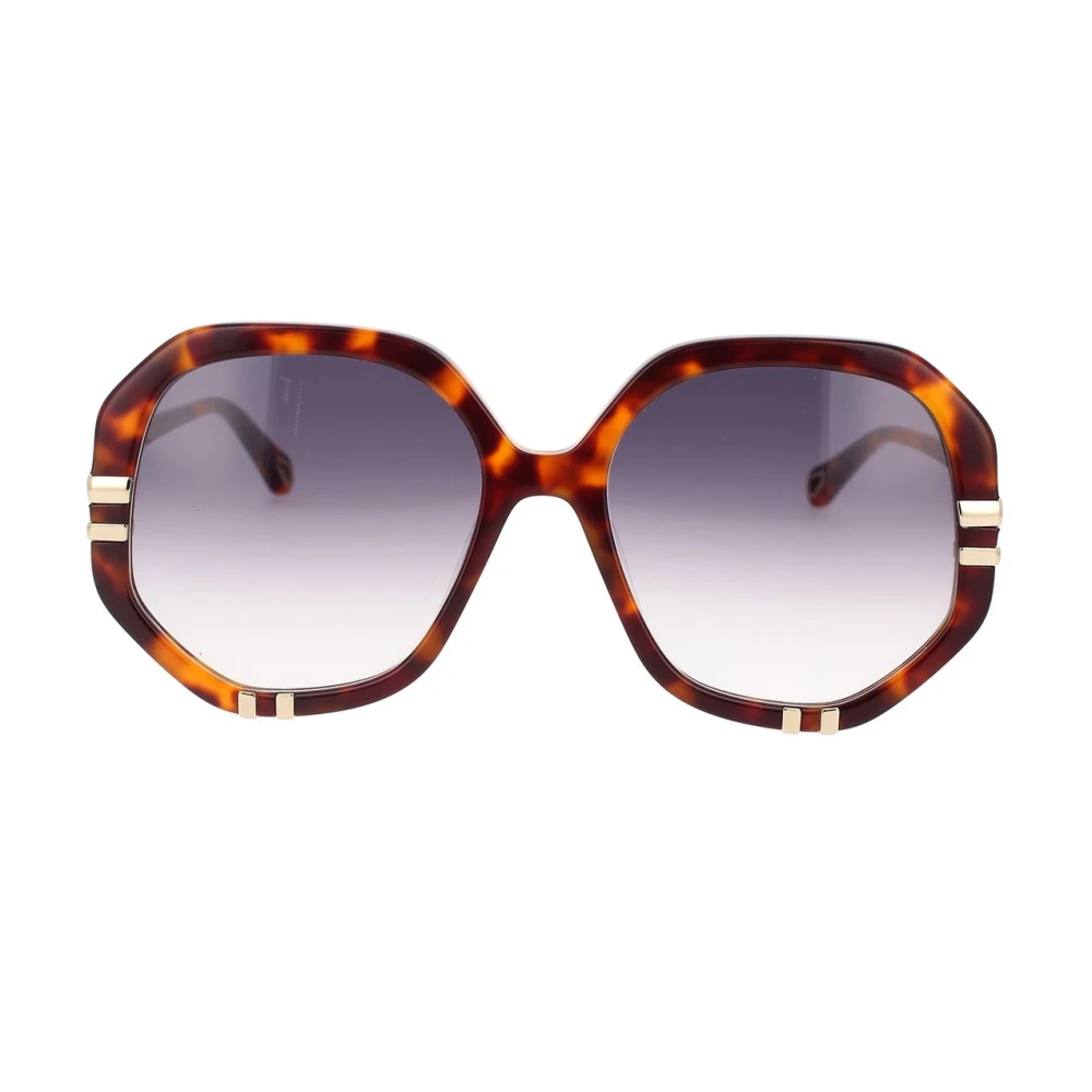 Retro Stil Runde Solbriller med Blå Gradient Linser