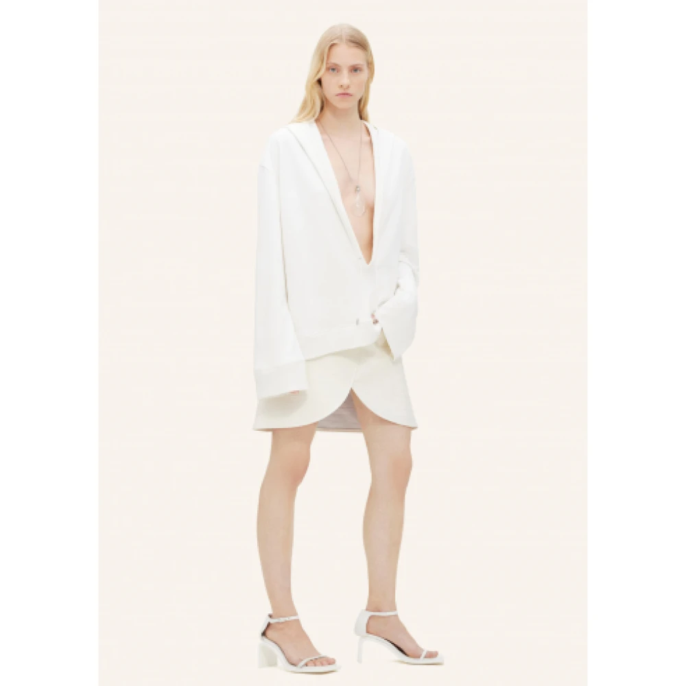 Courrèges Witte Mode Hoodie Sweatshirt White Dames