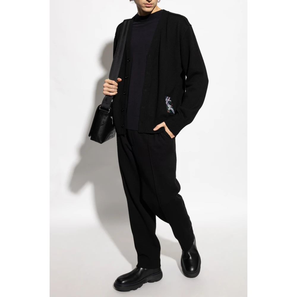 Burberry Wollen Vest Black Heren
