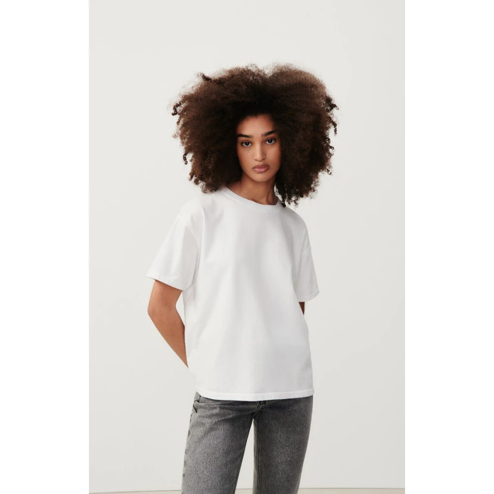 American vintage Klassiek Wit T-Shirt White Dames