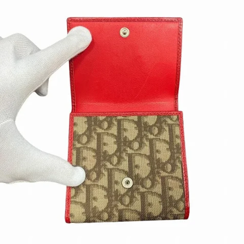 Dior Vintage Pre-owned Canvas wallets Brown Dames