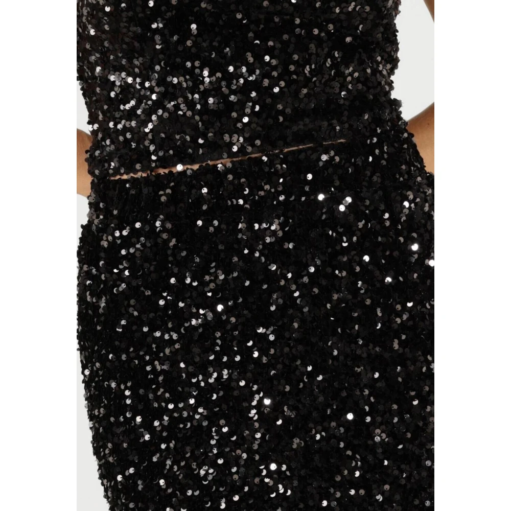 Notre-v Zwarte Midi Rok Nv-Embla Stijl Black Dames