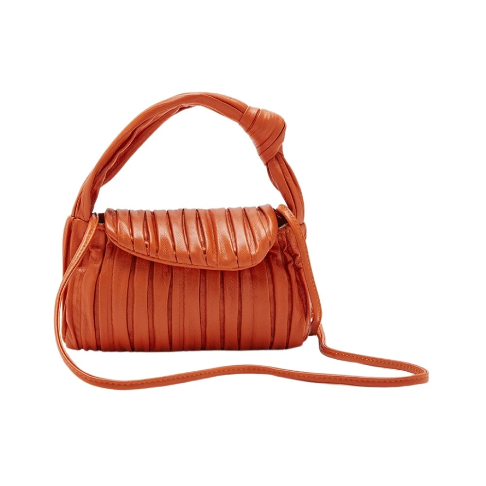 Biagini Oranje Mini Soft Nappa Handtas Orange Dames