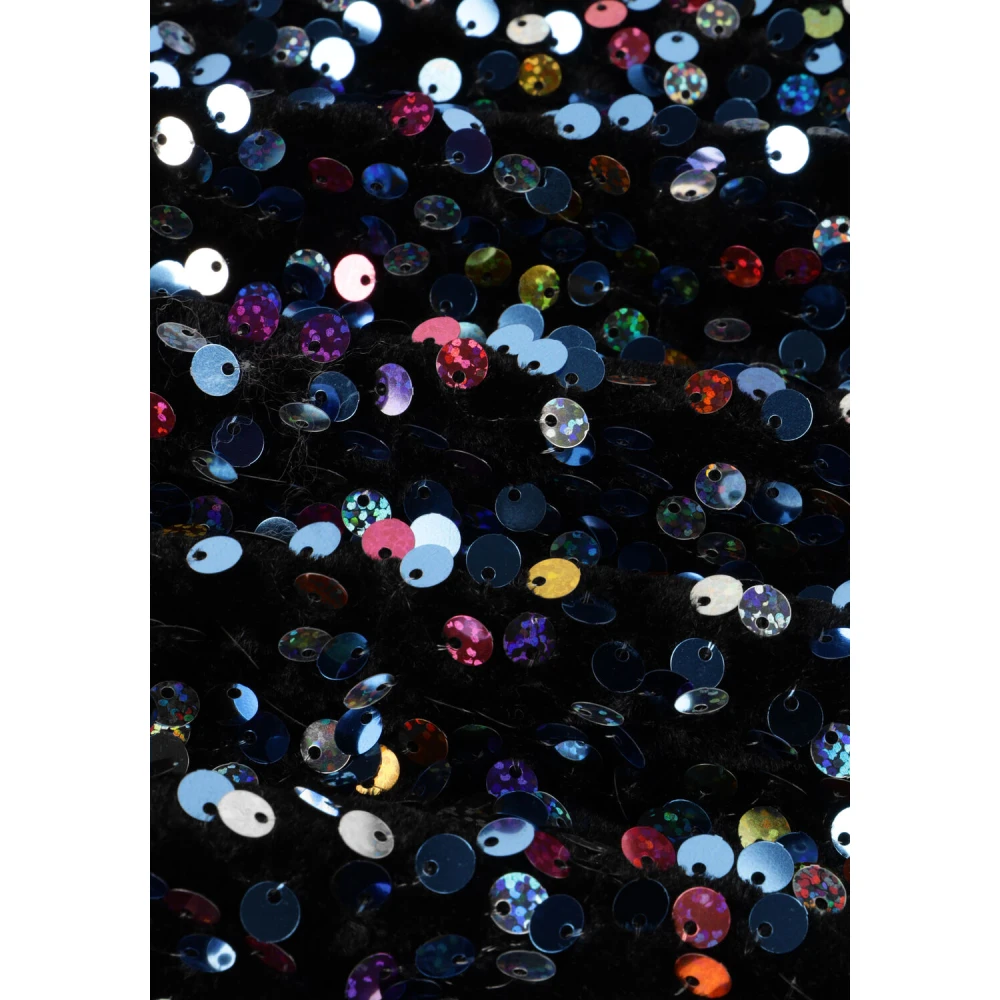 Y.A.S Zwarte Pailletten Wikkeljurk Multicolor Dames