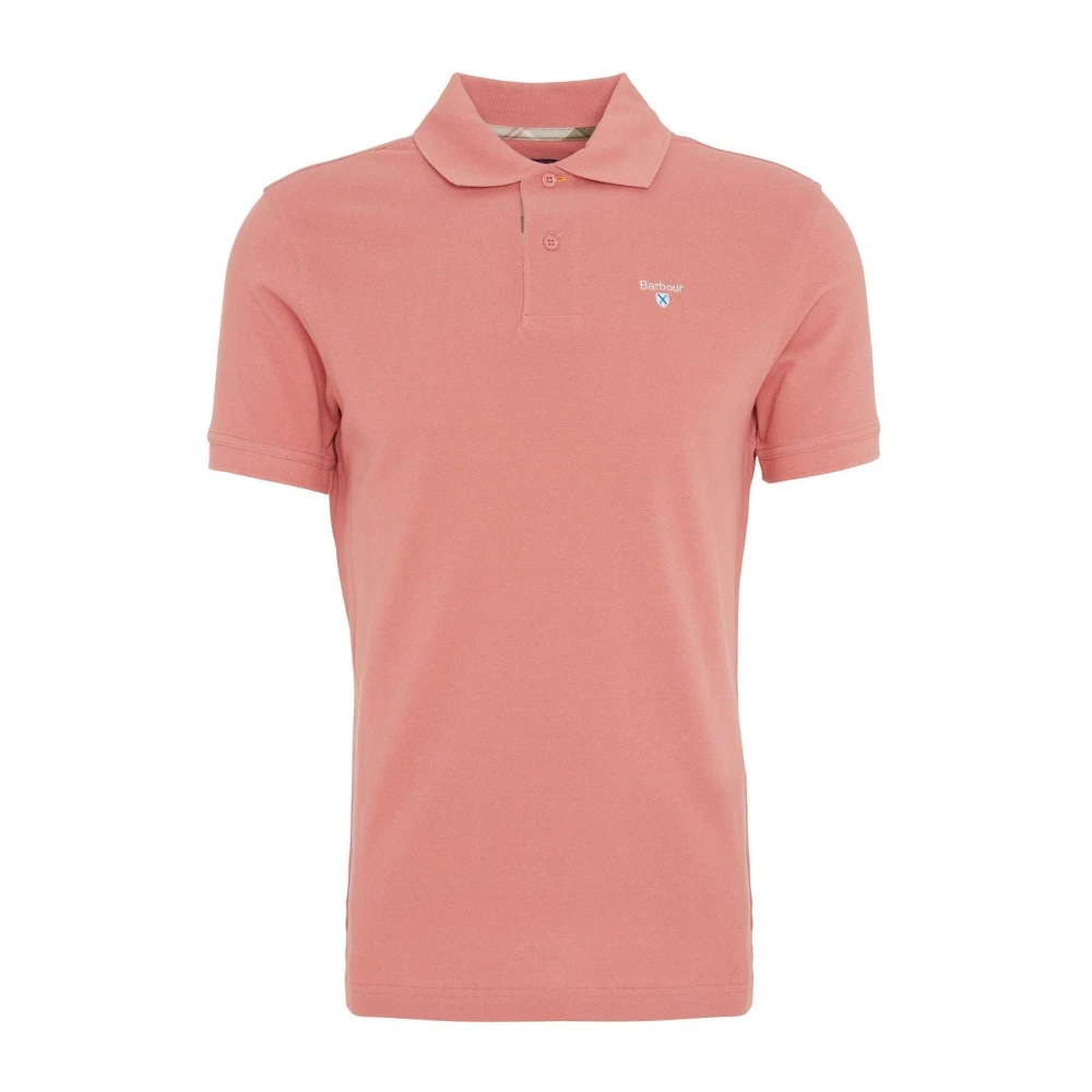Barbour Polo Shirts Pink Heren
