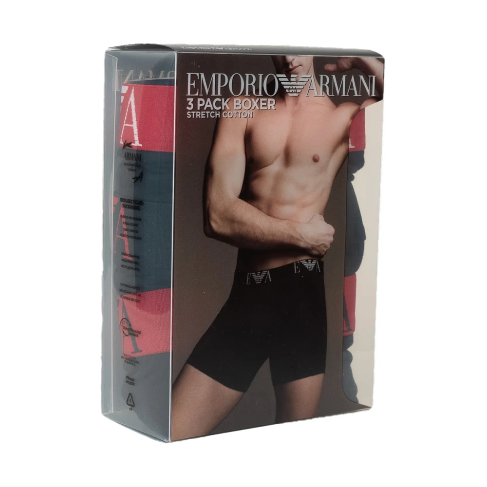 Emporio Armani Klassieke Boxers 3 Pack Set Black Heren