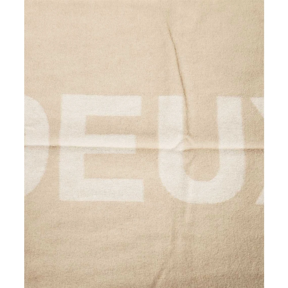 Les Deux Wollen Sjaal met Logo Intarsia Detail Multicolor Heren