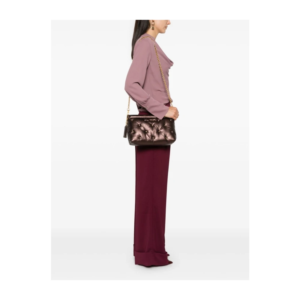 Liu Jo Bruine Eco-Leren Schoudertas met Strass Brown Dames