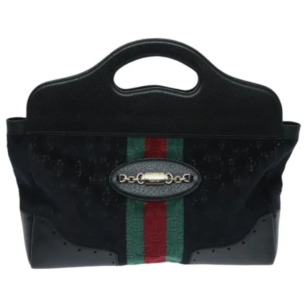 Gucci Vintage Pre-owned Fabric gucci-bags Black Dames