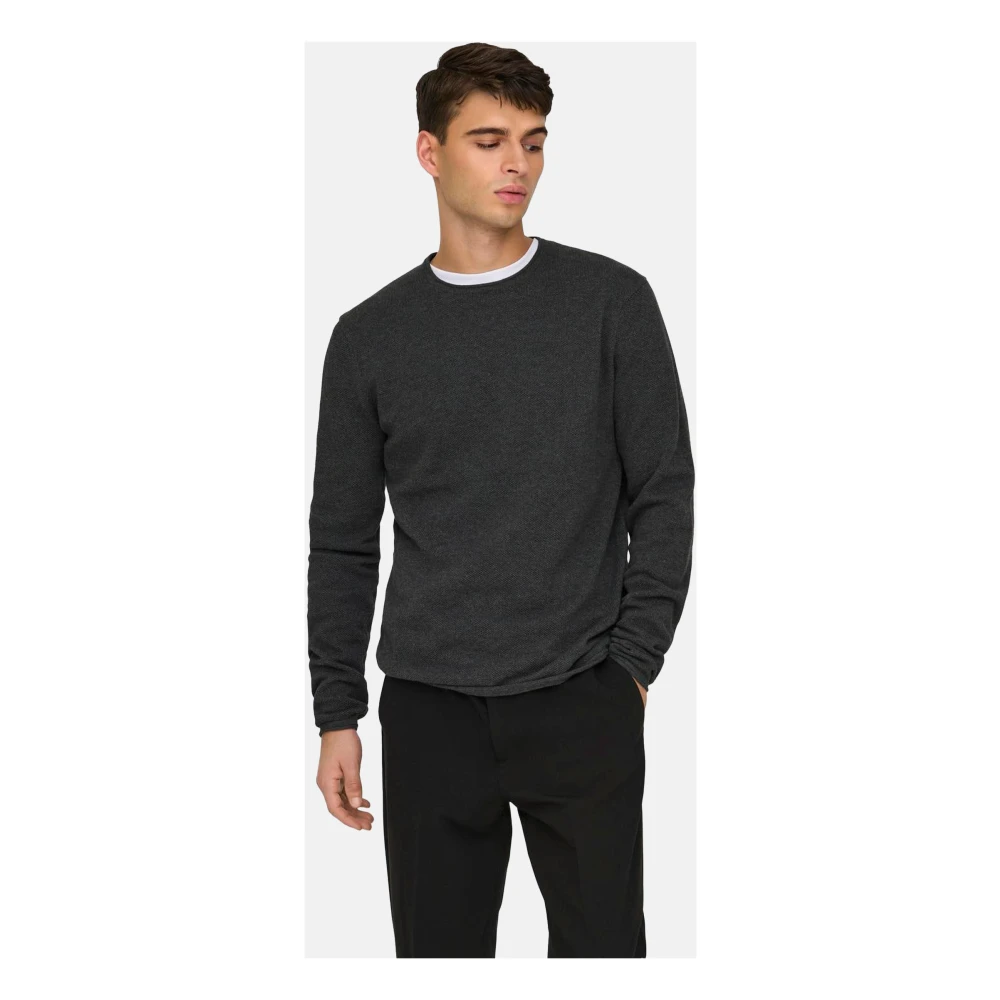 Only & Sons Stijlvolle Gebreide Collectie Black Heren