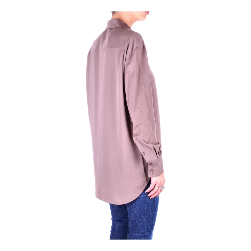 Calvin Klein Dames Overhemd met Voorknoopsluiting Purple Dames