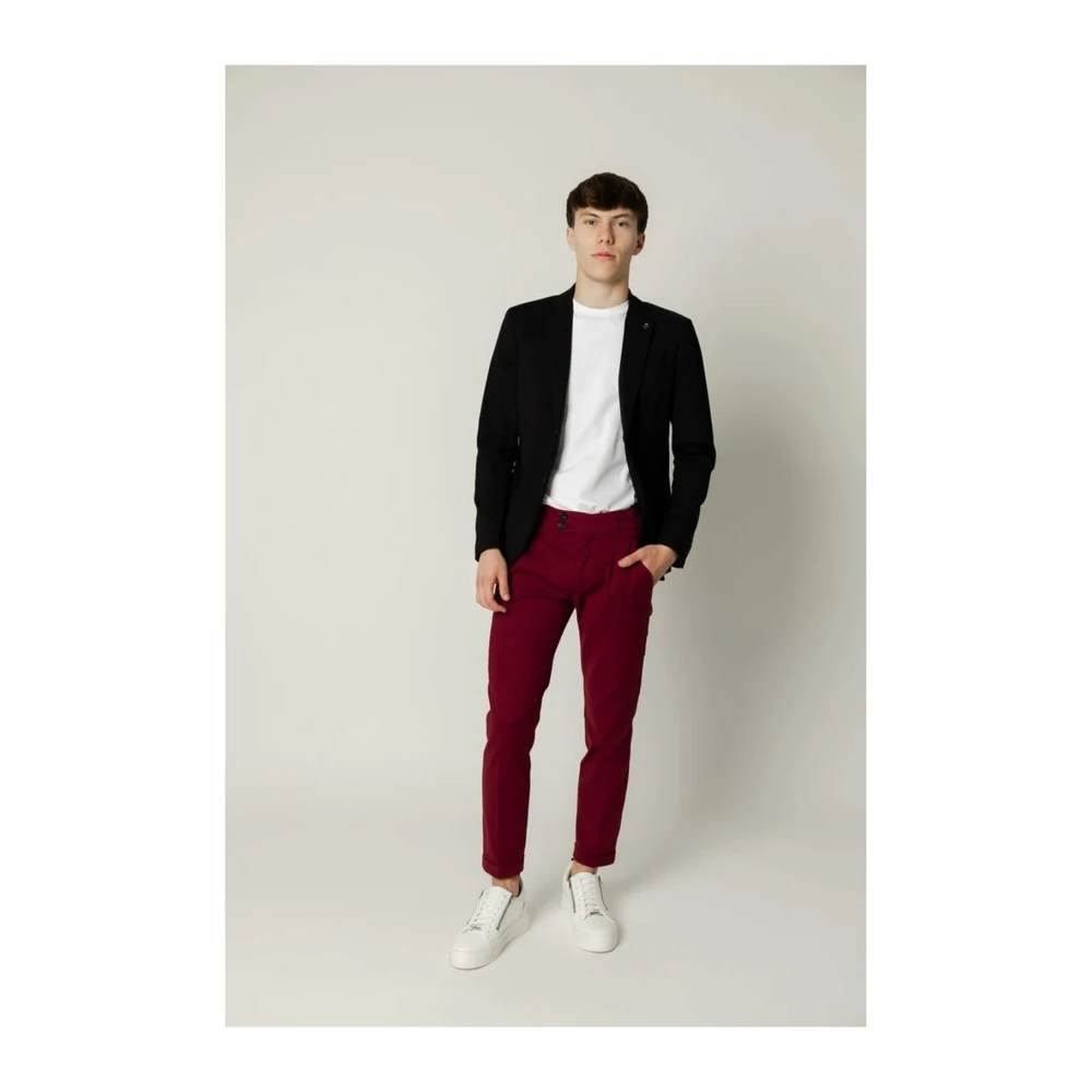 Gianni Lupo Herfst Winter Katoenmix Blazer Black Heren