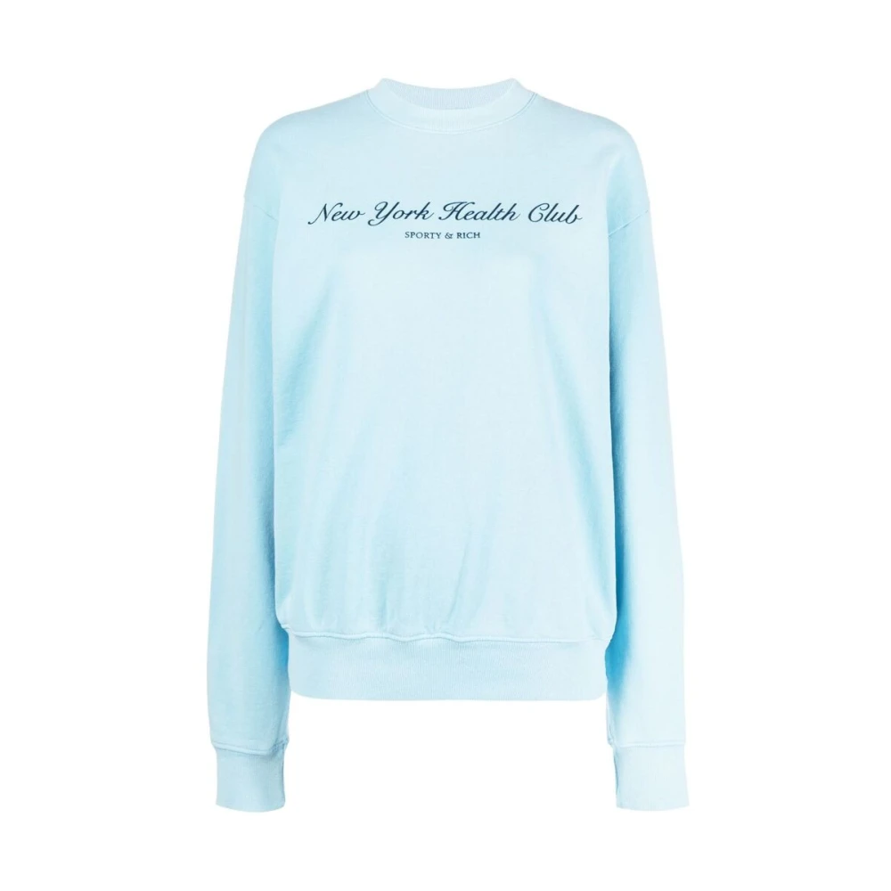 Sporty & Rich Tekstprint Sweatshirt Blue Dames