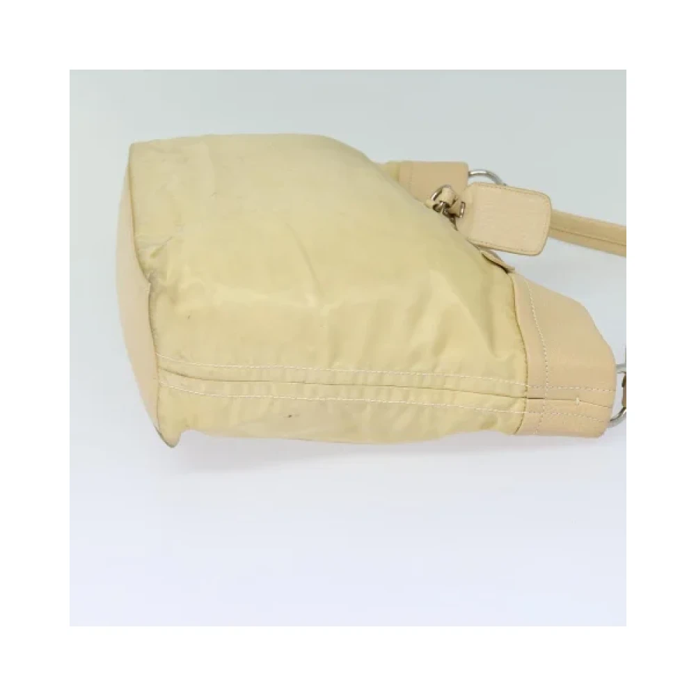 Prada Vintage Pre-owned Nylon handbags Beige Dames