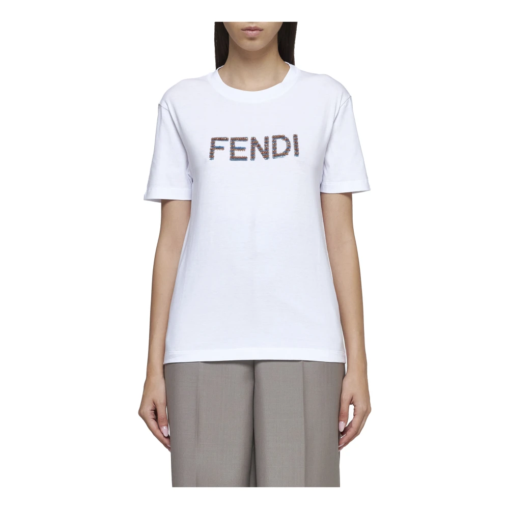 Fendi Vrijetijdskleding Capsule T-shirts en Polos White Dames