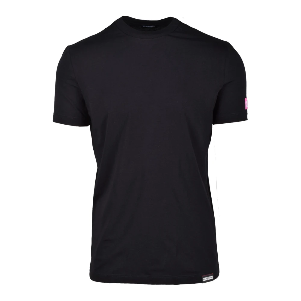 Dsquared2 Katoen Elastaan Ondergoed T-shirt Black Heren