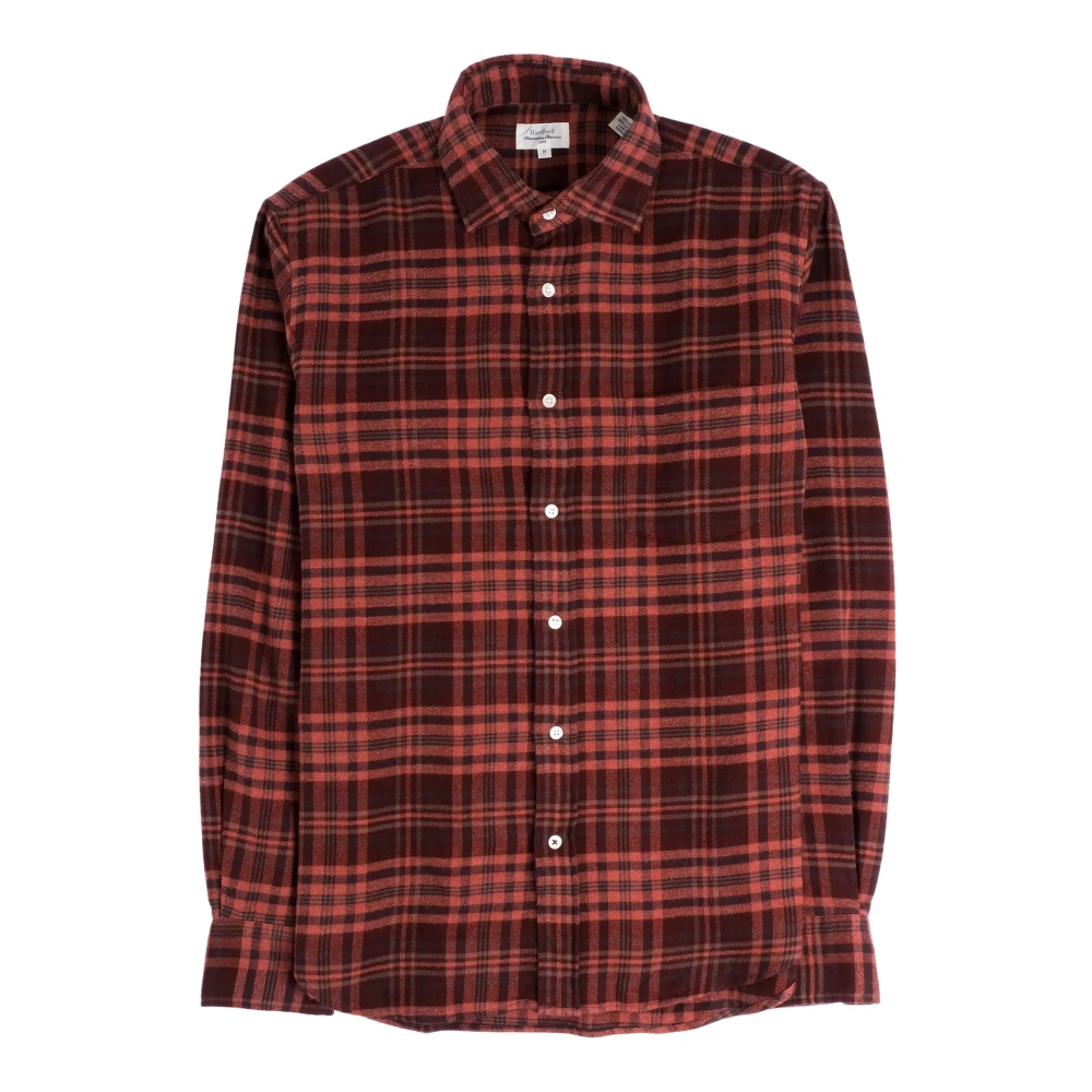 Hartford Rutig Flanellskjorta Red, Herr